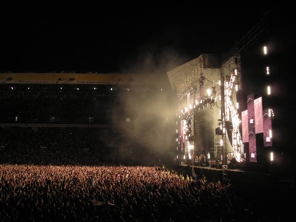 The stage at Elland Road stadium on 24 May 2008.