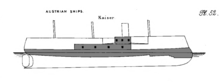 Line drawing of Kaiser after her reconstruction Kaiser (1859) - with armour shown.png