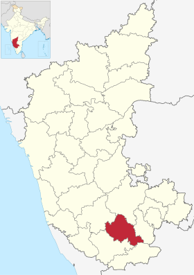 Localisation de District de Mandyaಮಂಡ್ಯ ಜಿಲ್ಲೆ