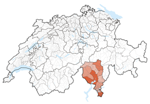 Lage des Kantons in der Schweiz