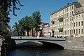 Kharlamov Bridge. St Petersburg, Griboedov canal.