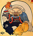 Bố đại (Hotei trong tiếng Nhật), tranh vẽ Nhật Bản, của Utagawa Kuniyoshi (1797–1861)