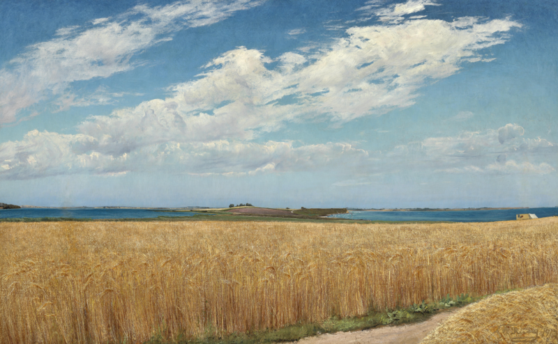 File:L.A. Ring, Sommerdag på Enø. En mark med modent korn i forgrunden, 1913, Ribe Kunstmuseum.png