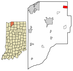 Location in LaPorte County, Indiana