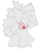 Lage des Landkreises Saalfeld-Rudolstadt in Deutschland