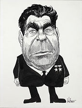 Caricature of Brezhnev by Edmund S. Valtman Leonid Brezhnev by Edmund S. Valtan ppmsc.07952.jpg