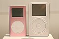 A first generation iPod (right) and an iPod Mini (left)