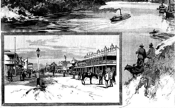 Lismore, NSW in 1894 - illustration from Sydney Mail May 12 1894 (lower portion)