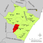 Расположение муниципалитета Альфондегилья на карте провинции