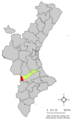 Розташування муніципалітету Ла-Фонт-де-ла-Фігера у автономній спільноті Валенсія