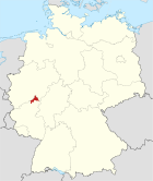 Map of Germany, position of the district of Altenkirchen (Westerwald) highlighted