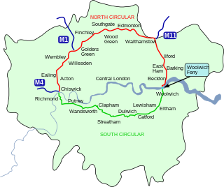 North Circular Road Ring road around Central London, England