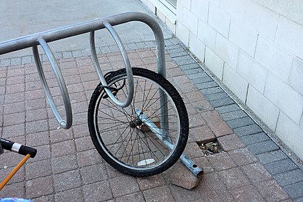 Locking only a bicycle wheel lets a thief walk off with the rest of your bike.