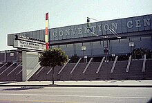 Photograph of the front of the convention center