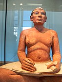 Statue of sitting Egyptian Scribe accroupi