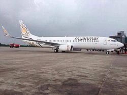 Boeing 737-800 авиакомпании Myanmar National Airlines в международном аэропорту Янгон