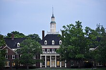 MacCracken Hall, located on Central Quad, houses four sorority chapters. MacCracken Hall at dusk.jpg