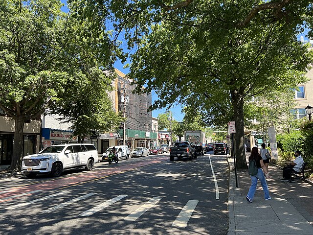 Main Street in Port Washington, looking east on September 1, 2022.