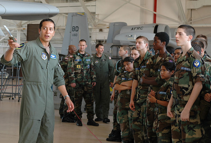 File:Major Aristotle Rabanal shows A-10 to CAP cadets from Louisiana and Texas.JPG