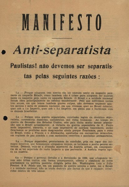 File:Manifesto anti-separatista dos paulistas em 1932, Arquivo Público do Estado de São Paulo.pdf