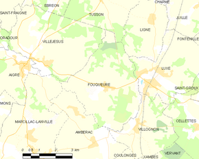 Poziția localității Fouqueure