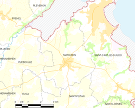 Mapa obce Matignon