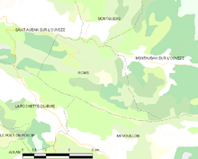 Mapa de localização de Rioms