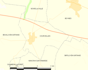 Poziția localității Courcelles