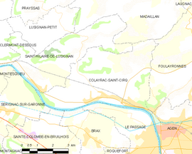 Mapa obce Colayrac-Saint-Cirq