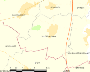 Poziția localității Villers-Guislain