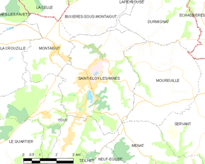 Poziția localității Saint-Éloy-les-Mines