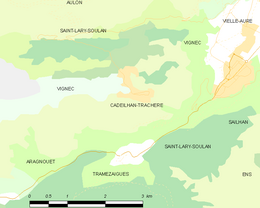 Cadeilhan-Trachère – Mappa