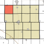 Thumbnail for File:Map highlighting Fairbank Township, Buchanan County, Iowa.svg