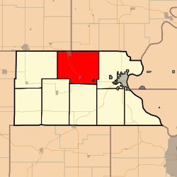 兰开斯特镇区在艾奇逊县的位置