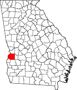 State map highlighting Stewart County
