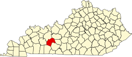 Locatie van Butler County in Kentucky