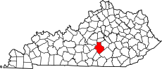 Map of Kentucky highlighting Casey County.svg