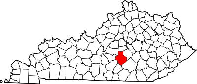 Map of Kentucky highlighting Casey County.svg