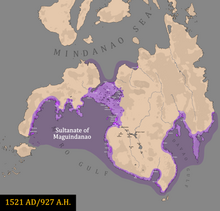 The map of the Sultanate of Maguindanao in 1521. Map of Maguindanao 1521.png