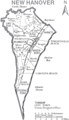 Map of New Hanover County with municipal and township labels Map of New Hanover County North Carolina With Municipal and Township Labels.PNG