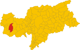 Map of comune of Lasa (autonomous province of Bolzano, region Trentino-Alto Adige-Südtirol, Italy).svg
