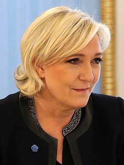 Marine Le Pen vuonna 2017.