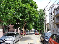 Поглед на дио улице, од улице Димитрија Туцовића, узбрдо ка Зуботехничкој школи и улици Милана Вукоса