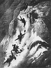 The Matterhorn disaster by Gustave Dore Matterhorn disaster Dore.jpg