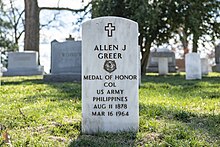 Grave at Arlington National Cemetery Medal of Honor recipient gravestone in Arlington National Cemetery, Arlington, Virginia in 2020 - 28.jpg