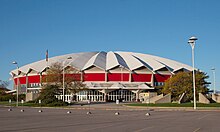 Alliant Energy Center in Madison, Wisconsin, venue for the Games from 2017 to 2019 and 2021 to 2023 Memorial Coliseum 0554 Madison Wisconsin.jpg