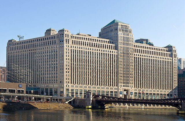 The Merchandise Mart: WMAQ was here for the years it was owned by NBC.