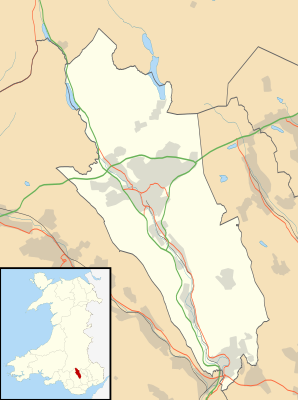 Location map Wales Merthyr Tydfil