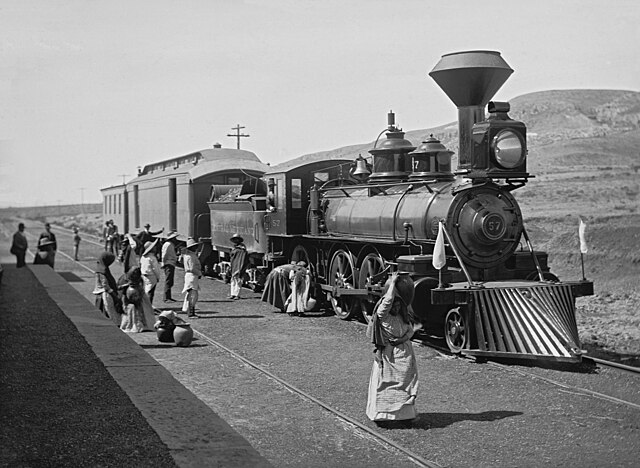 Mexican Central Railway train at station, Mexico