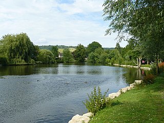 Pipp Brook River in Surrey, England